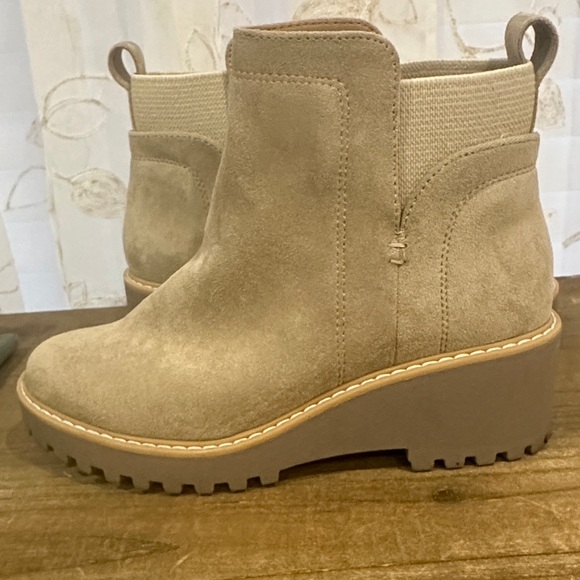 Vince Camuto Taupe Suede Ankle Booties - Picture 3 of 6